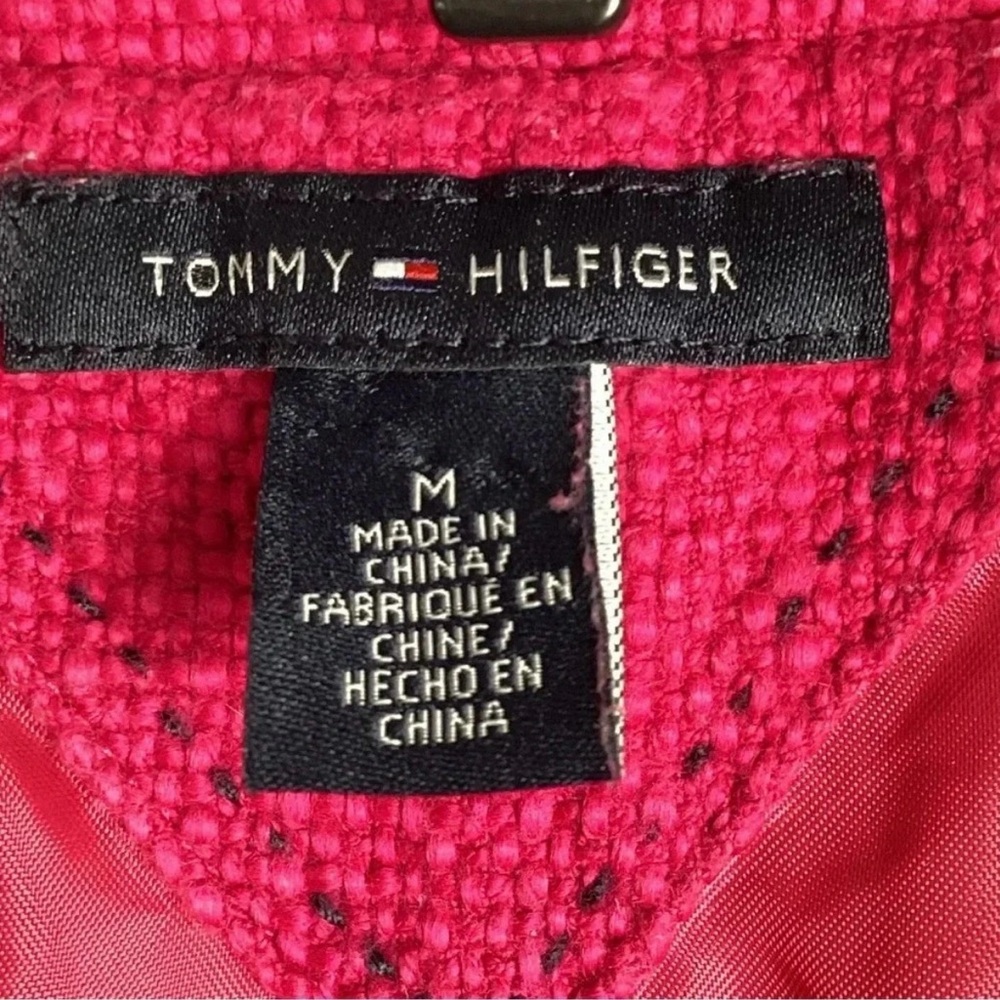 Tommy Hilfiger Pink Blazer Jacketet Size Medium 100% Cotton - Picture 3 of 9